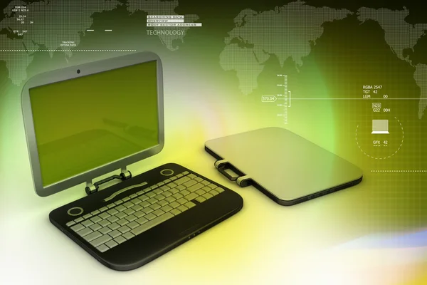Bolsa de computador com laptop — Fotografia de Stock