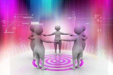 ekip çalışması. ortak bir hedef doğrultusunda çalışan