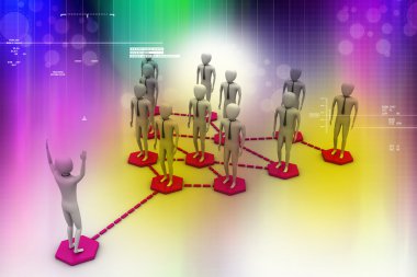 insanların bir grup bir ağ oluşturmak