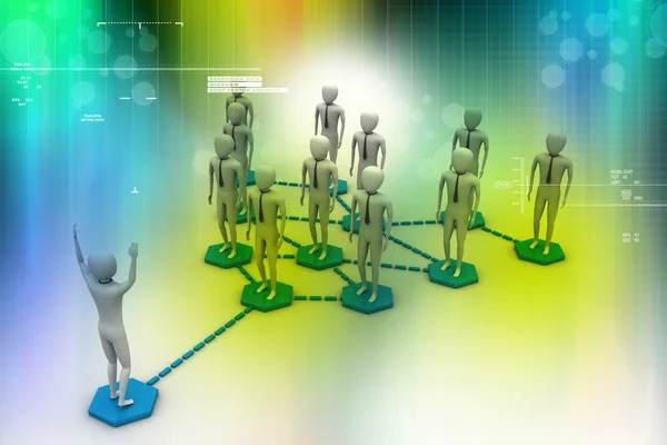 A group of peoples generate a network — Stock Photo, Image