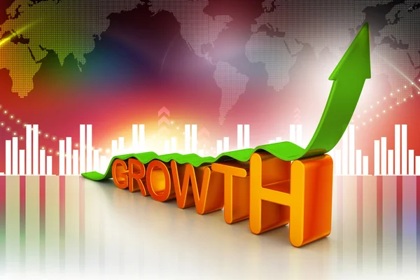 Gráfico de crescimento empresarial — Fotografia de Stock