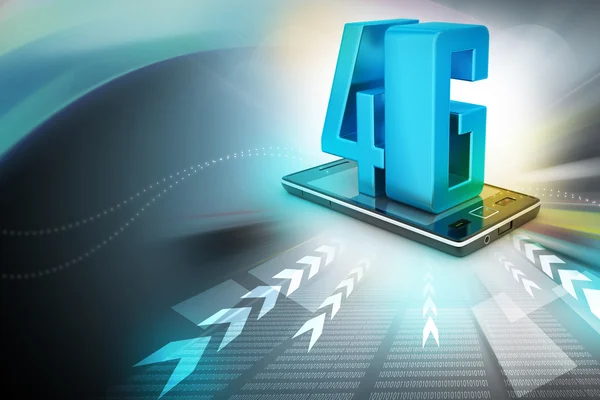 Slimme telefoon met 4g — Stockfoto