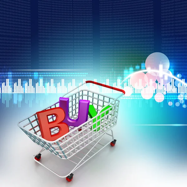 Shopping trolley — Stock Photo, Image