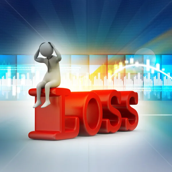 Business man in loss — Stock Photo, Image