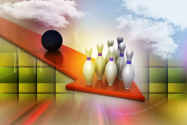 Bowling ball target concept — Stock Photo, Image