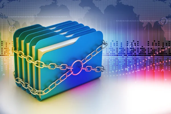 Folder locked by chains — Stock Photo, Image