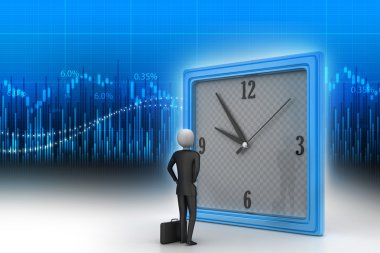 3d adam saat izlerken