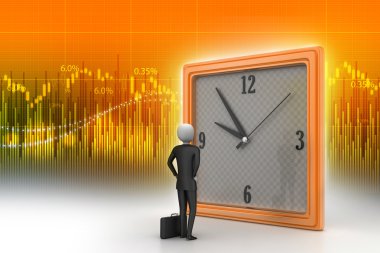 3d adam saat izlerken