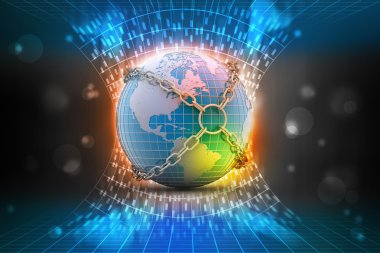 Dünya küre zinciri kapatın