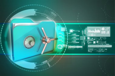 güvenli kilit ile klasör