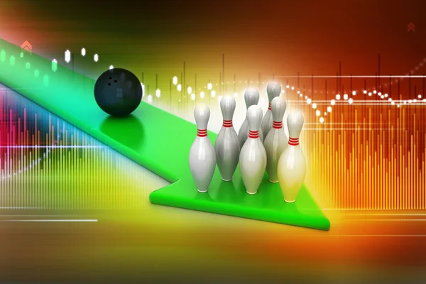 Bowling ball target concept — Stock Photo, Image