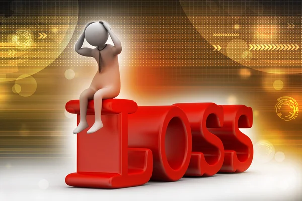 Affärsman i förlust — Stockfoto