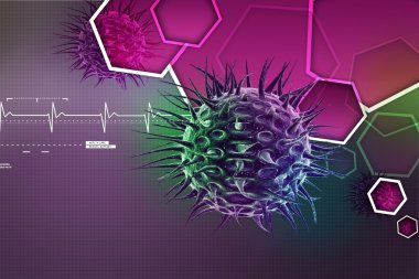 Virus 3d image clipart