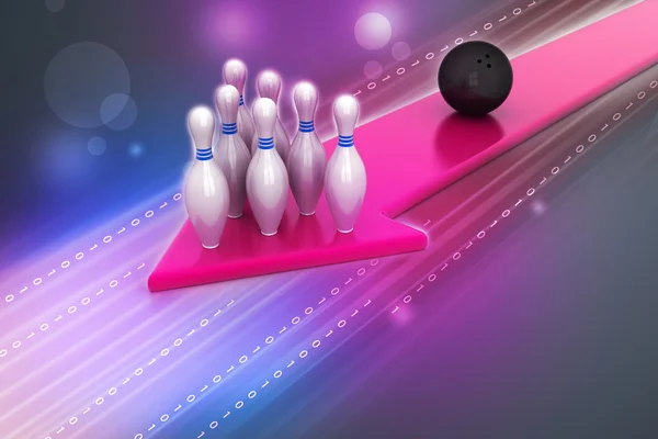 Bowling ball target concept — Stock Photo, Image