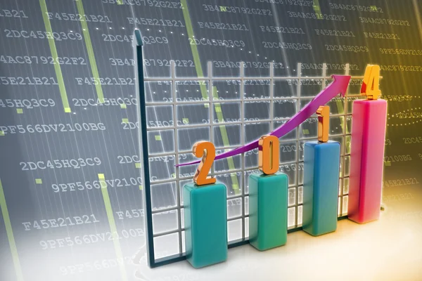 Diagrama gráfico 2014 — Fotografia de Stock