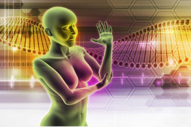 genç kadın acı dirseğiyle dokunmadan