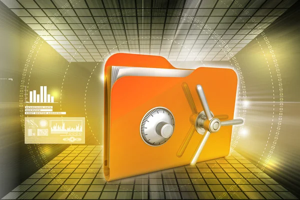 Folder with safe lock — Stock Photo, Image