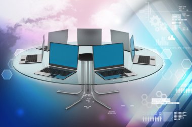 laptop Masası etrafında