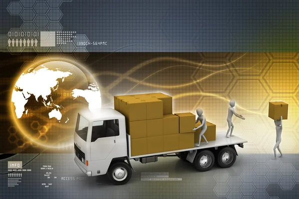 Taşımacılık kamyon yük teslimat