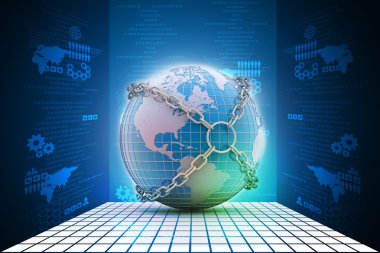 Dünya küre zinciri kapatın