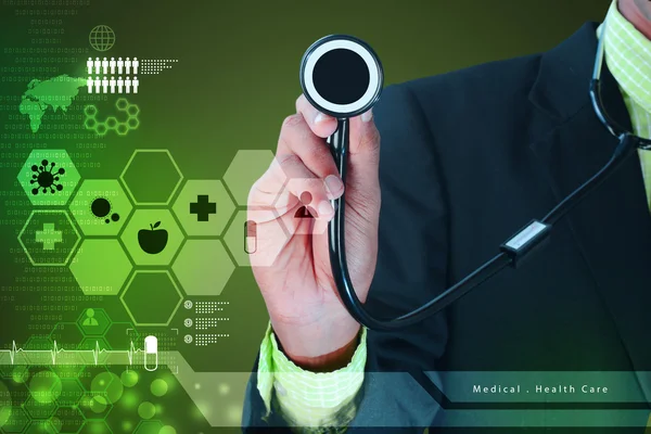 Doctor showing stethoscope — Stock Photo, Image