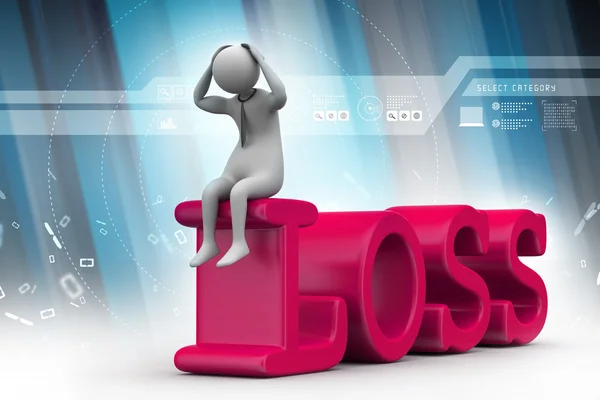 Business man in loss — Stock Photo, Image