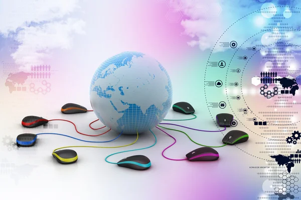 Globe connecting — Stock Photo, Image