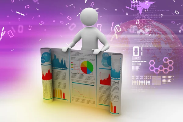 Man showing business report — Stock Photo, Image