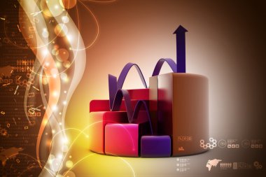 pasta ve çubuk grafik grafikler Finans