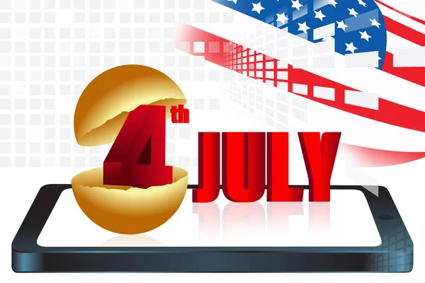 July Sale Poster Usa Independence Day Celebration Usa 4Th July — Stock Photo, Image