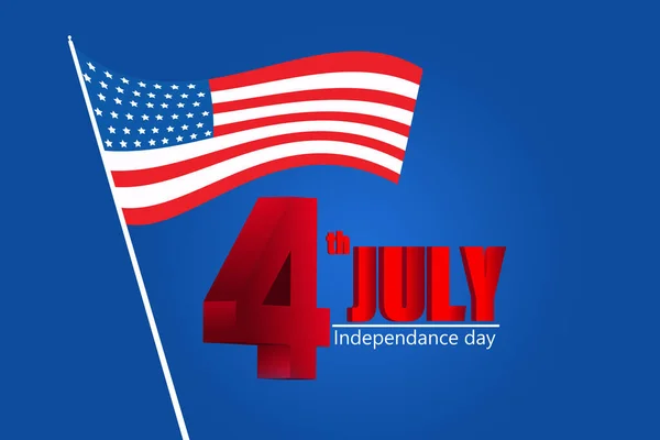 July Sale Poster Usa Independence Day Celebration Usa 4Th July — Stock Photo, Image