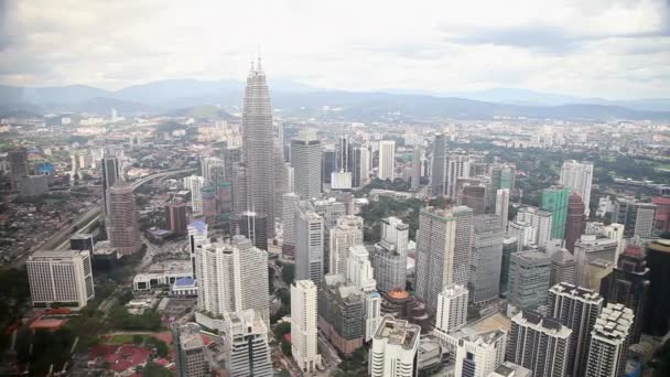Panorama van de hoofdstad van Maleisië kuala lumpur — Stockvideo