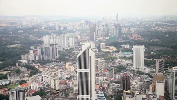 Panorama of the capital of Malaysia Kuala Lumpur — Stock Video