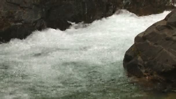 HD. водопад на горной реке — стоковое видео