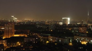 Timelapse. gece Moskova