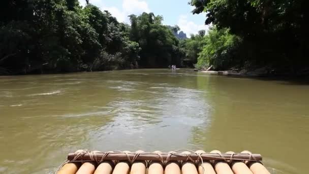 泰国。河上漂流 — 图库视频影像