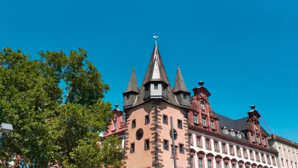 Deutschland Frankfurt Main Juli 2018 Sommer Straßentypen Architektur Der Stadt Stock-Filmmaterial