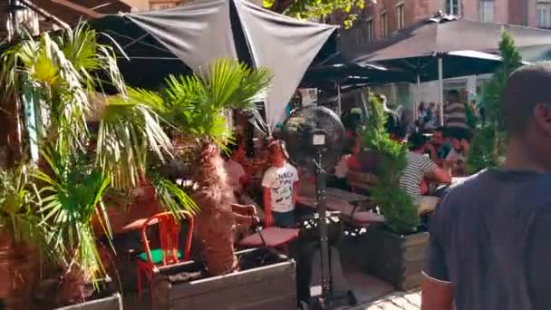 Fransa Lyon Ağustos 2018 Yaz Eski Şehrin Sokak Manzarası — Stok video