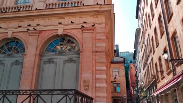 Francia Lyon Agosto 2018 Verano Vistas Calle Del Casco Antiguo — Vídeos de Stock