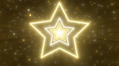 Parlayan Yıldız Şeklinde Neon Işıkları Soyut Hızlı Hareket Tüneli Parıltısı - Soyut Arkaplan Dokusu