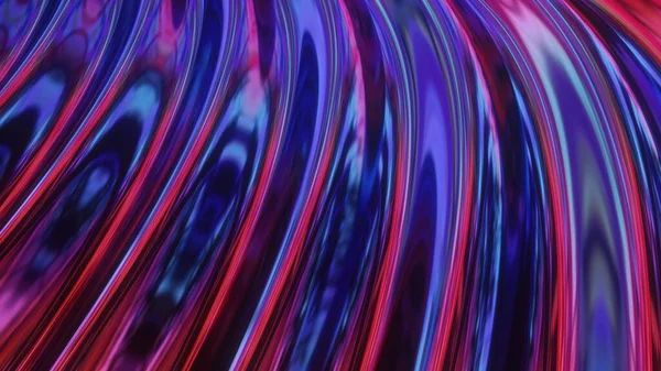 Superfície reflexiva de gradiente de fluxo de fluido de onda futurista azul roxo Textura de fundo abstrata — Fotografia de Stock