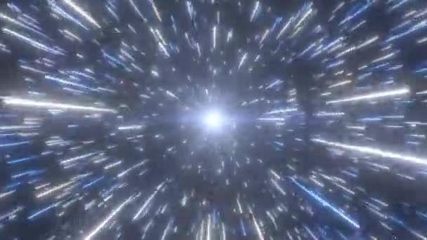 Beautiful Shooting Stars Light Speed Comet Meteors in Outer Space Sky - 4K Zökkenőmentes VJ Loop Motion Háttér Animáció — Stock videók
