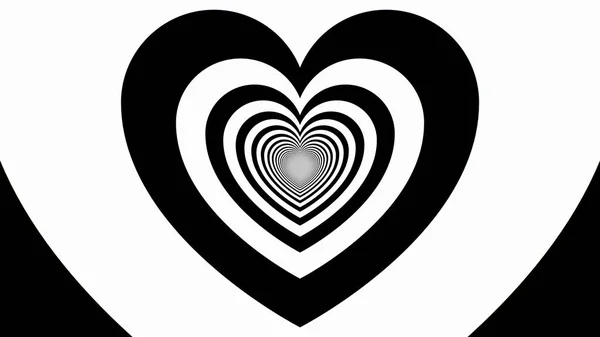Black White Heart и Gothic Shape Fast Moving Optical - абстрактная текстура фона — стоковое фото