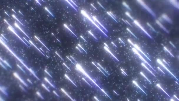 Spadające gwiazdy w przestrzeni kosmicznej Kosmiczne niebo szlaków komet meteorytowych - 4K Płynne VJ Loop Motion Tło Animacja — Wideo stockowe