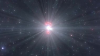 Soru İşareti Şekli Güzel Parlak Neon Işıkları Tünel Portali - 4K Kusursuz VJ Döngüsüz Arkaplan Animasyonu