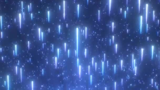 Fénysebesség Shooting Stars Comet Trails in Beautiful Night Sky Space - 4K Zökkenőmentes VJ Loop Motion Háttér Animáció — Stock videók