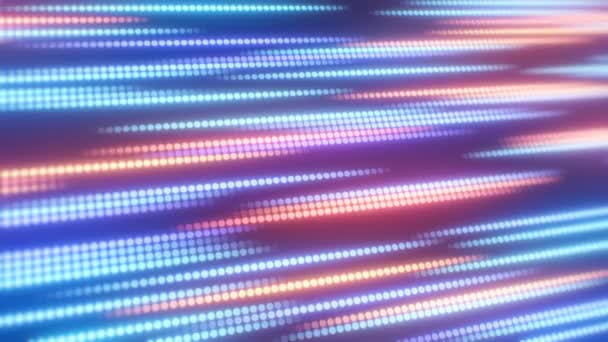 Blaue Und Orangefarbene Linien Bewegen Dotstream Lights Data Technology Flow — Stockvideo