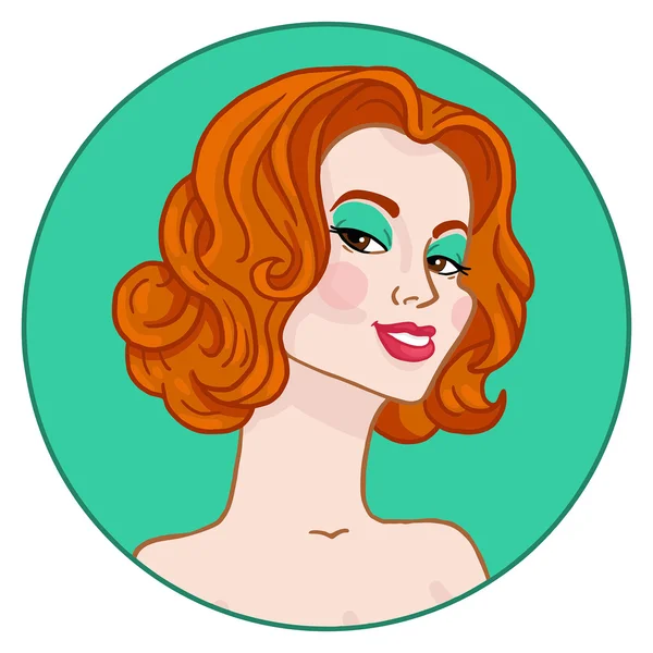 Hermosa mujer — Vector de stock