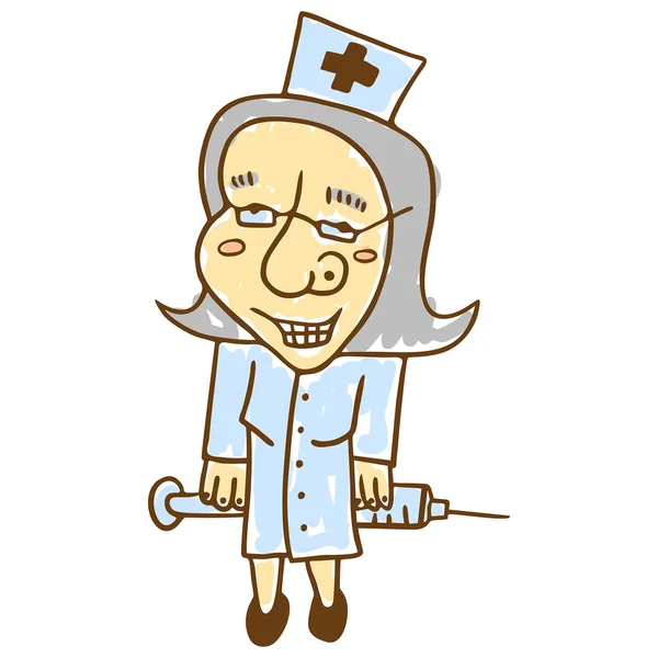 Nurse with syringe — Stock Vector