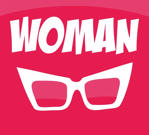 Kvinnors solglasögon med rosa glasögon — Stock vektor